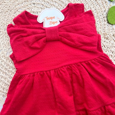 Vestido Ana Bola Laço - Vermelho